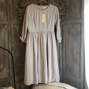 NWT. Gray ROOLEE dress. Size S.